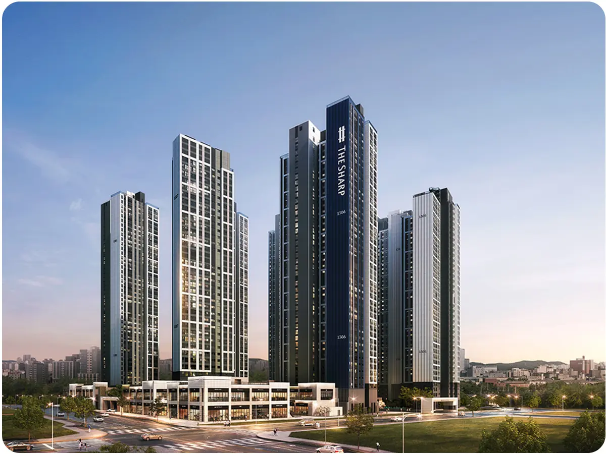 오산역 더샵아크시티 아파트 조감도