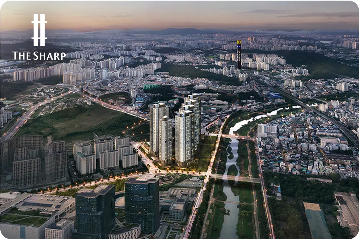 오산역 더샵아크시티 단지조감도